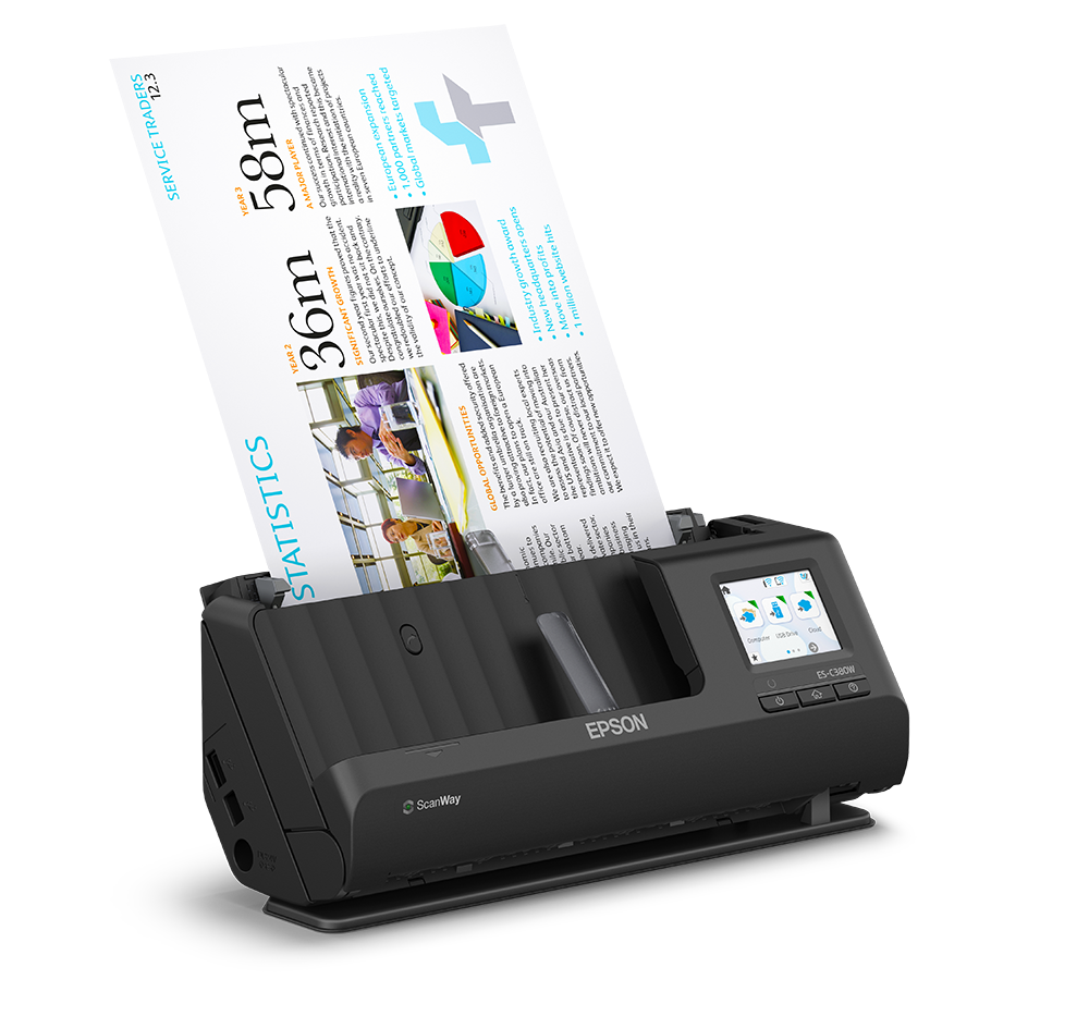 Epson WorkForce ES-C380W Wi-Fi Portable Sheet-fed Document Scanner