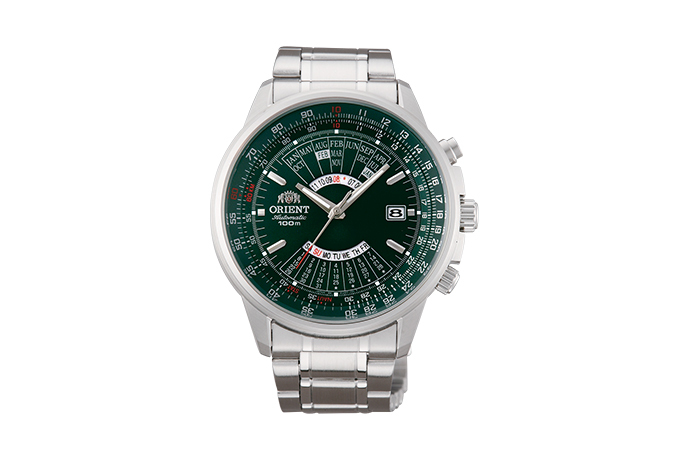 EU07007F | ORIENT: Mechanical Sports Watch, Metal Strap - 44.0mm 