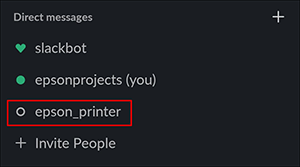 black slack printing window with epson_printer selected