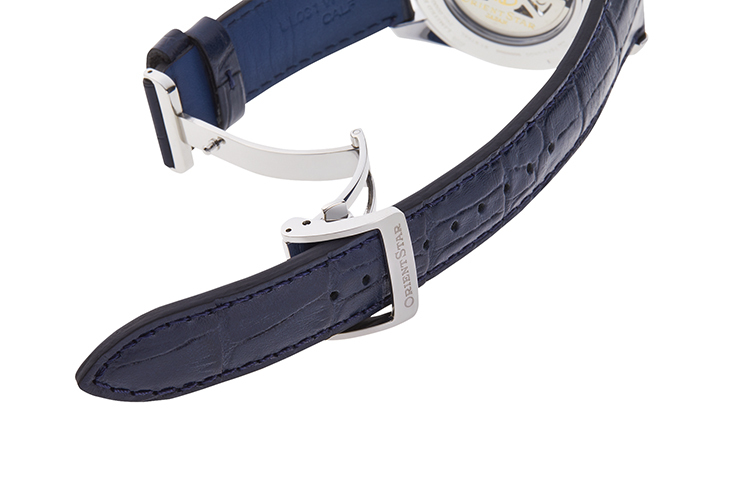 ORIENT STAR: Mechanical Contemporary Watch, Leather Strap - 41.0mm (RE-AV0111L)