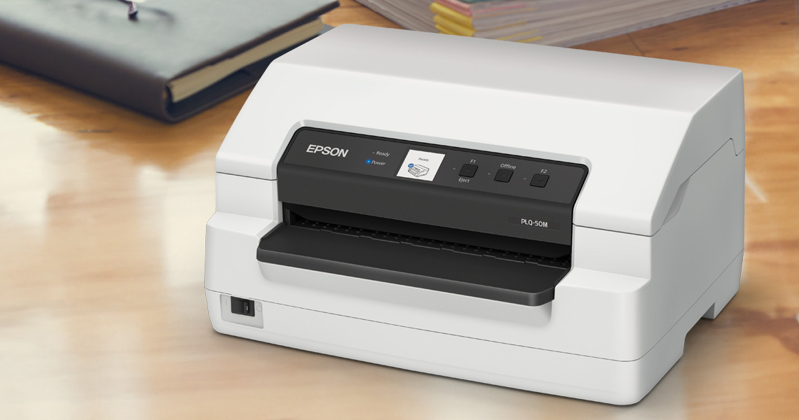 Epson dot matirx printer on a table