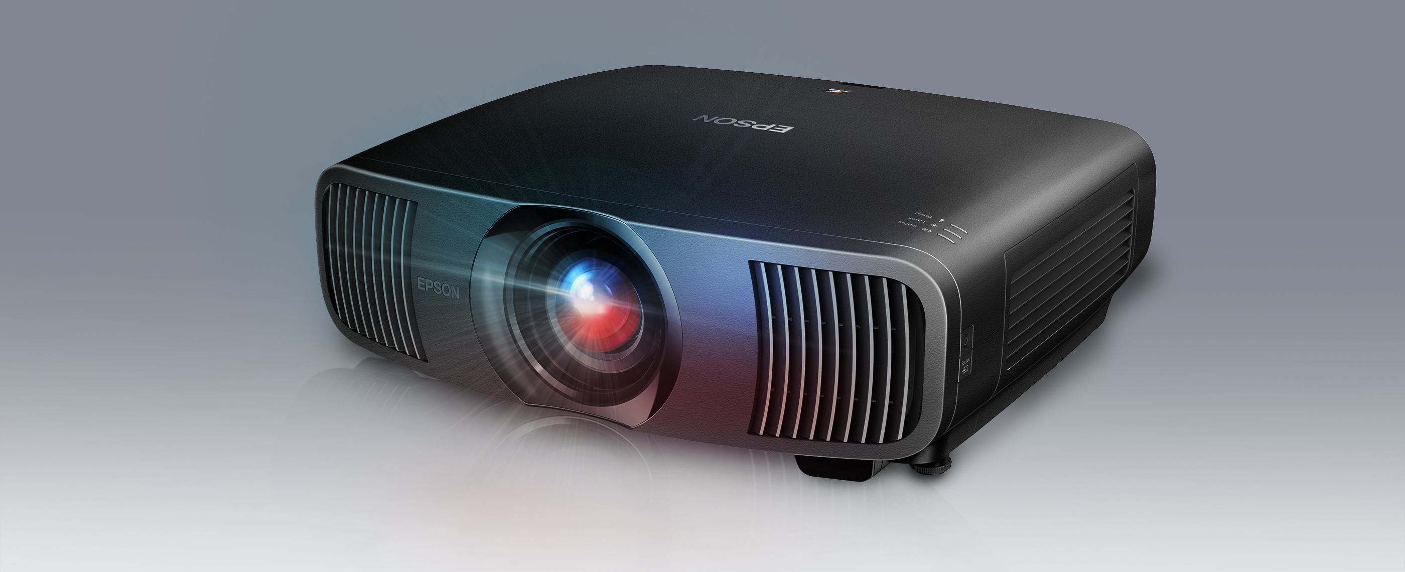 An angled shot of an Epson Pro Cinema Projector
