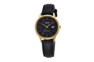 Orient: Cuarzo Contemporary Reloj, Cuero Correa - 40.0mm (GW05003W)