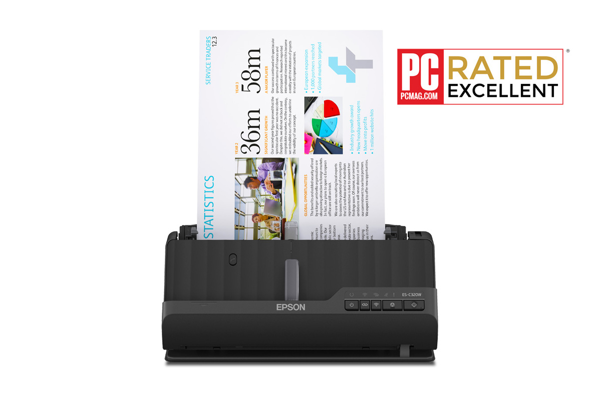 WorkForce ES-C320W Escáner Compacto de Documentos Inalámbrico con Alimentador Automático