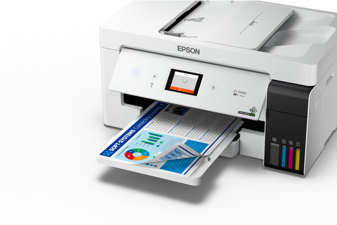 Epson EcoTank ET-15000 Impresora Supertank inalámbrica a color todo en uno  con escáner, copiadora, fax, Ethernet e impresión de hasta 13 x 19