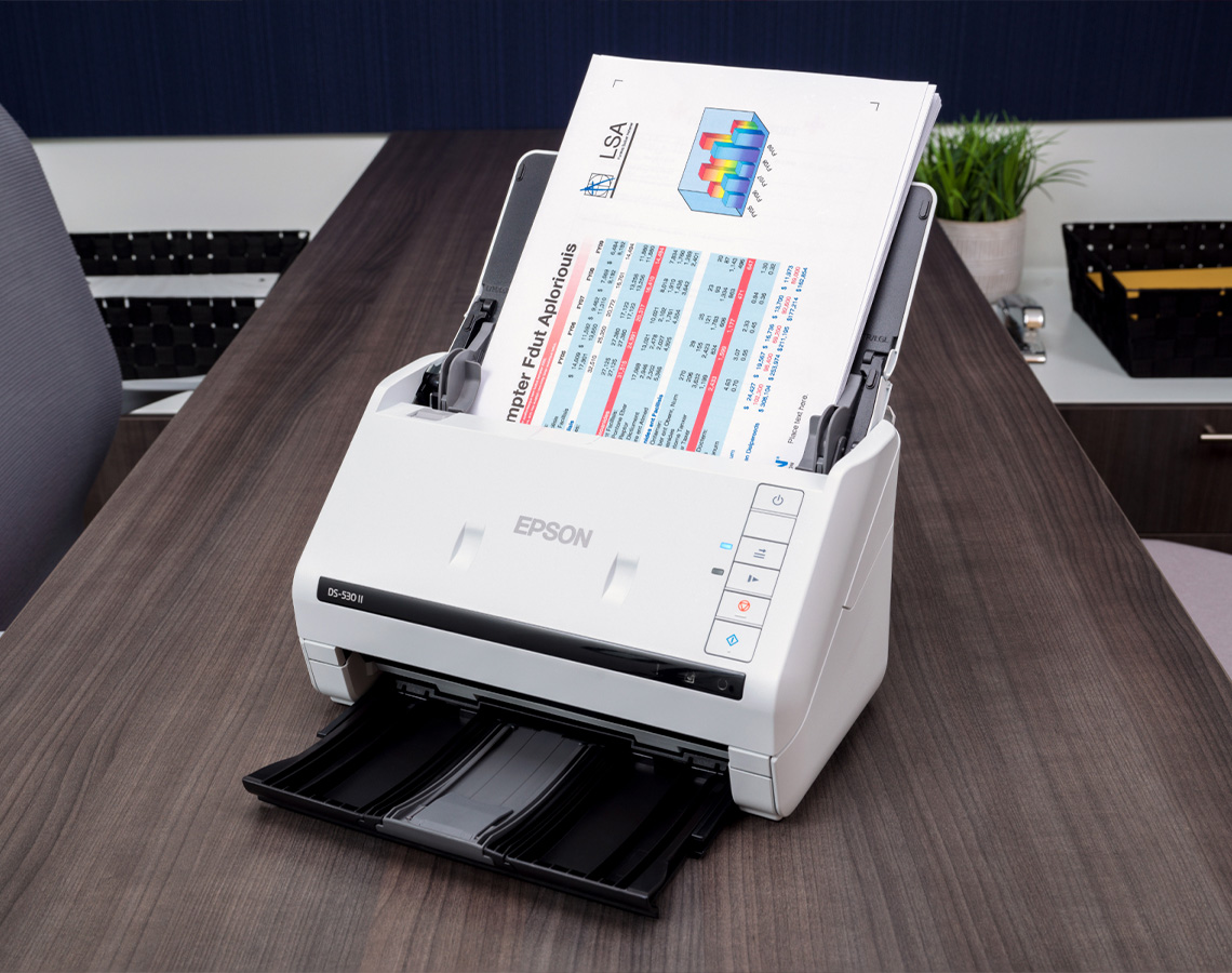 Epson scanner on a desk