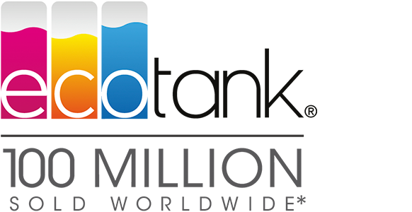 EcoTank's "100 Million Sold Worldwide" logo