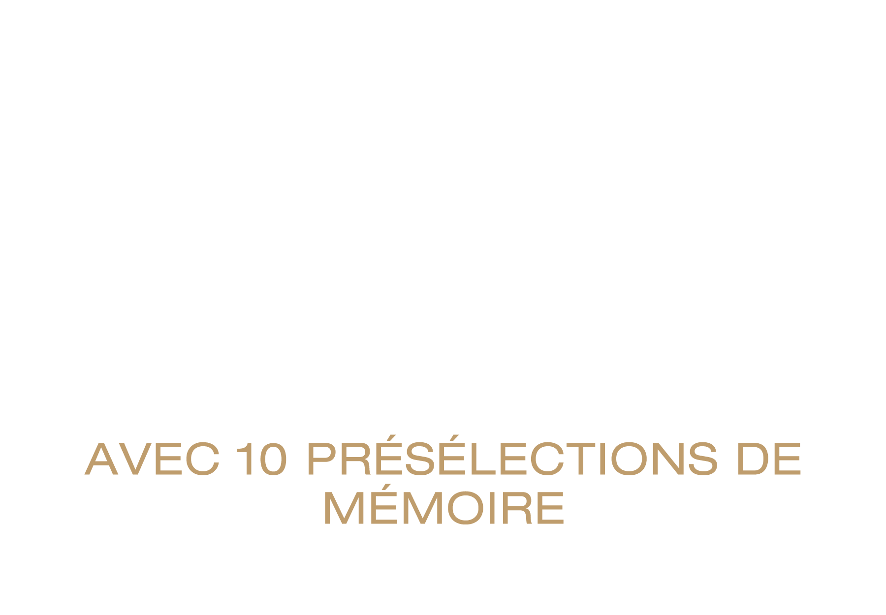 Mise au point et zoom, à objectif motorisé, avec 10 présélections de mémoire