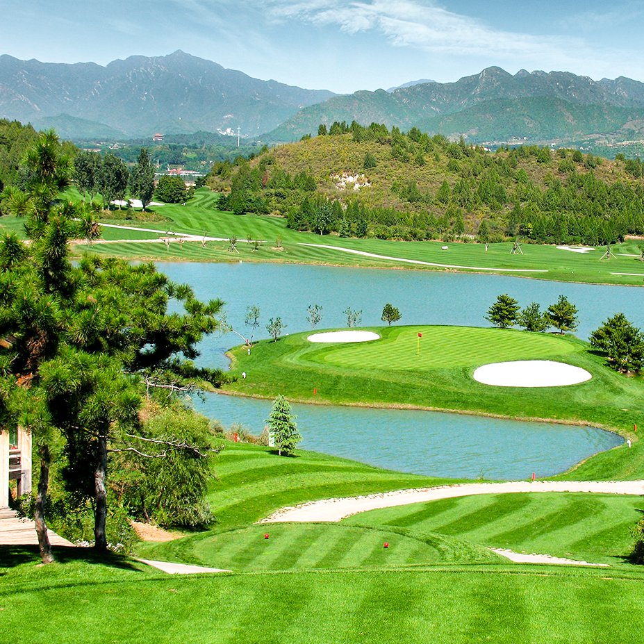 Fairways, greens, waters and sand traps