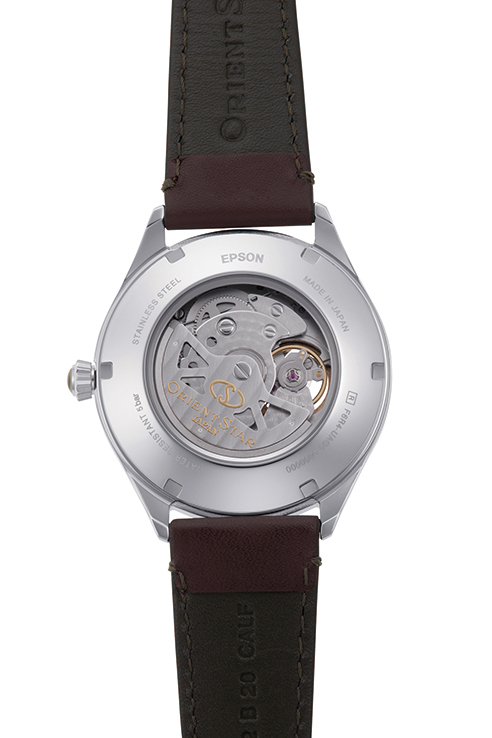 ORIENT STAR: Mechanical Classic Watch, Leather Strap - 40.4mm (RE-AT0202E)
