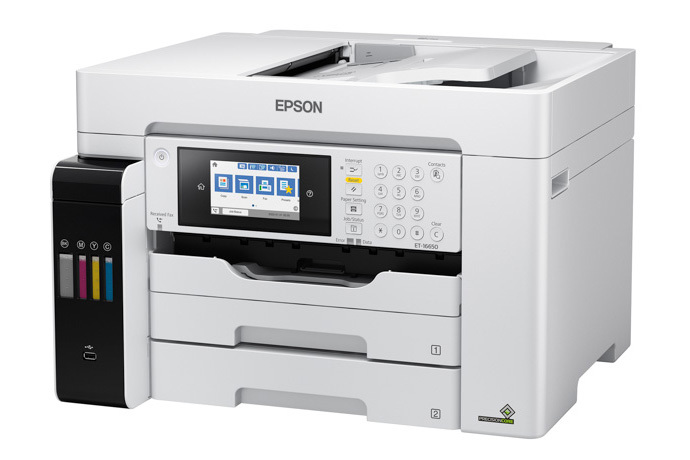 Epson EcoTank Pro ET-16650 Impresora inalámbrica de gran formato a color  todo en uno Supertank con escáner, copiadora, fax y Ethernet, color blanco