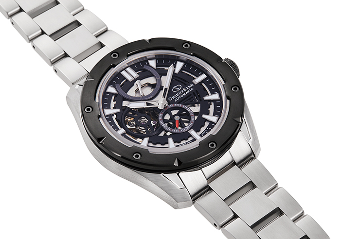 ORIENT STAR: Mecánico Sports Reloj, Metal Correa - 42.6mm (RE-AV0A01B)