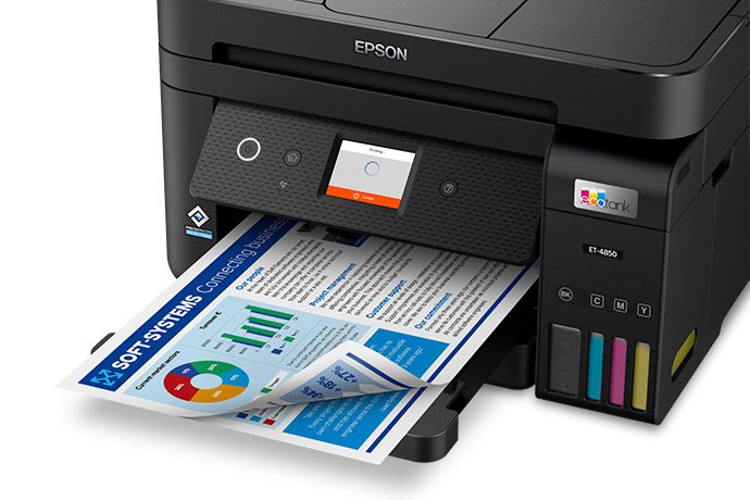 Epson EcoTank ET-4850 Wireless All-in-One Cartridge-Free Supertank Printer  with Scanner, Copier, Fax, ADF and Ethernet – The Perfect Printer Office 