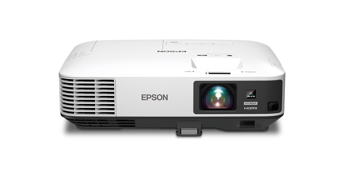 An Epson PowerLite 2165W Wireless WXGA 3LCD Projector.