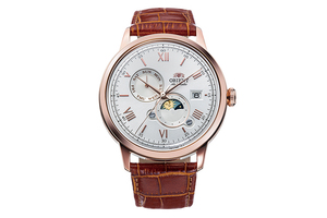 RA-AK0801S | ORIENT: Mechanical Classic Watch, Leather Strap 