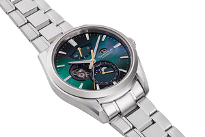 ORIENT STAR: Nowoczesny zegarek mechaniczny, metalowy pasek — 41,0 mm (RE-AY0006A) Limitowana edycja