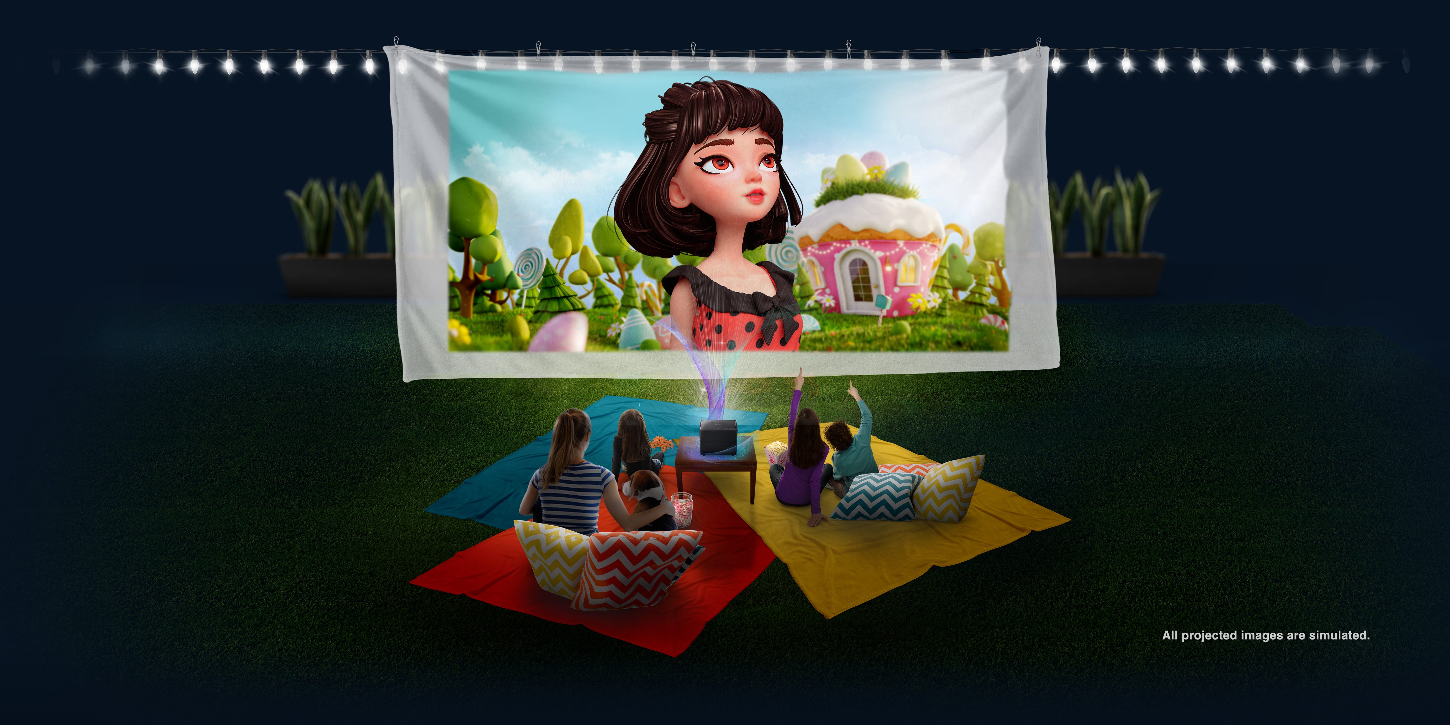 EpiqVision is perfect for backyard movie night.