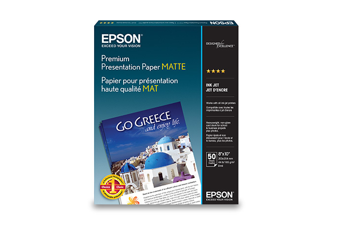 Epson Premium Presentation Paper Matte, Borderless, 10
