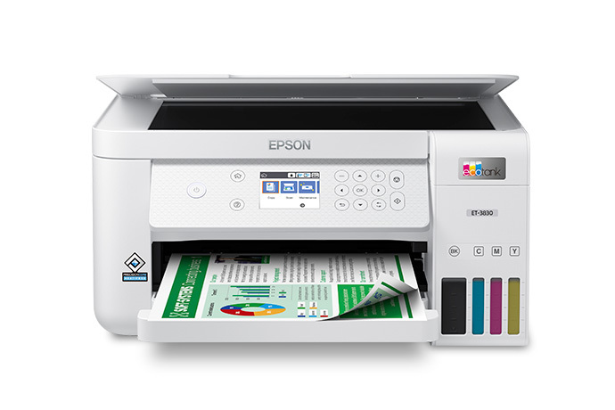 Epson EcoTank ET-3850 Wireless Color All-in-One Cartridge-Free Supertank  Printer with Scanner, Copier, ADF and Ethernet ? The Perfect Printer for  Your Home Office 