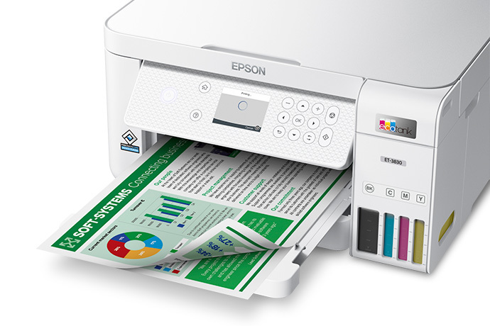 Ecotank Et 3830 Wireless Colour All In One Cartridge Free Supertank Printer With Scan Copy 6005