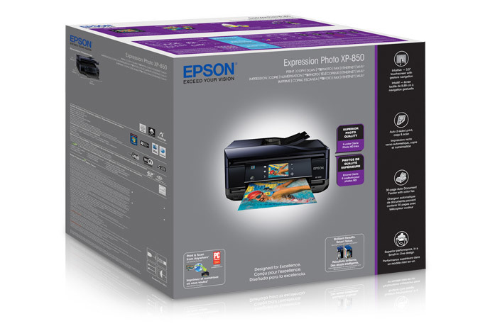 Motivering Inde bekendtskab C11CC41201 | Epson Expression Photo XP-850 Small-in-One All-in-One Printer  | Inkjet | Printers | For Home | Epson US