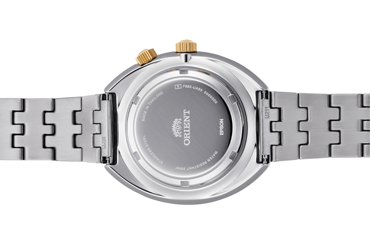 ORIENT: Mechanische Revival Uhr, Metallband – 43,5 mm (RA-AA0E01S)
