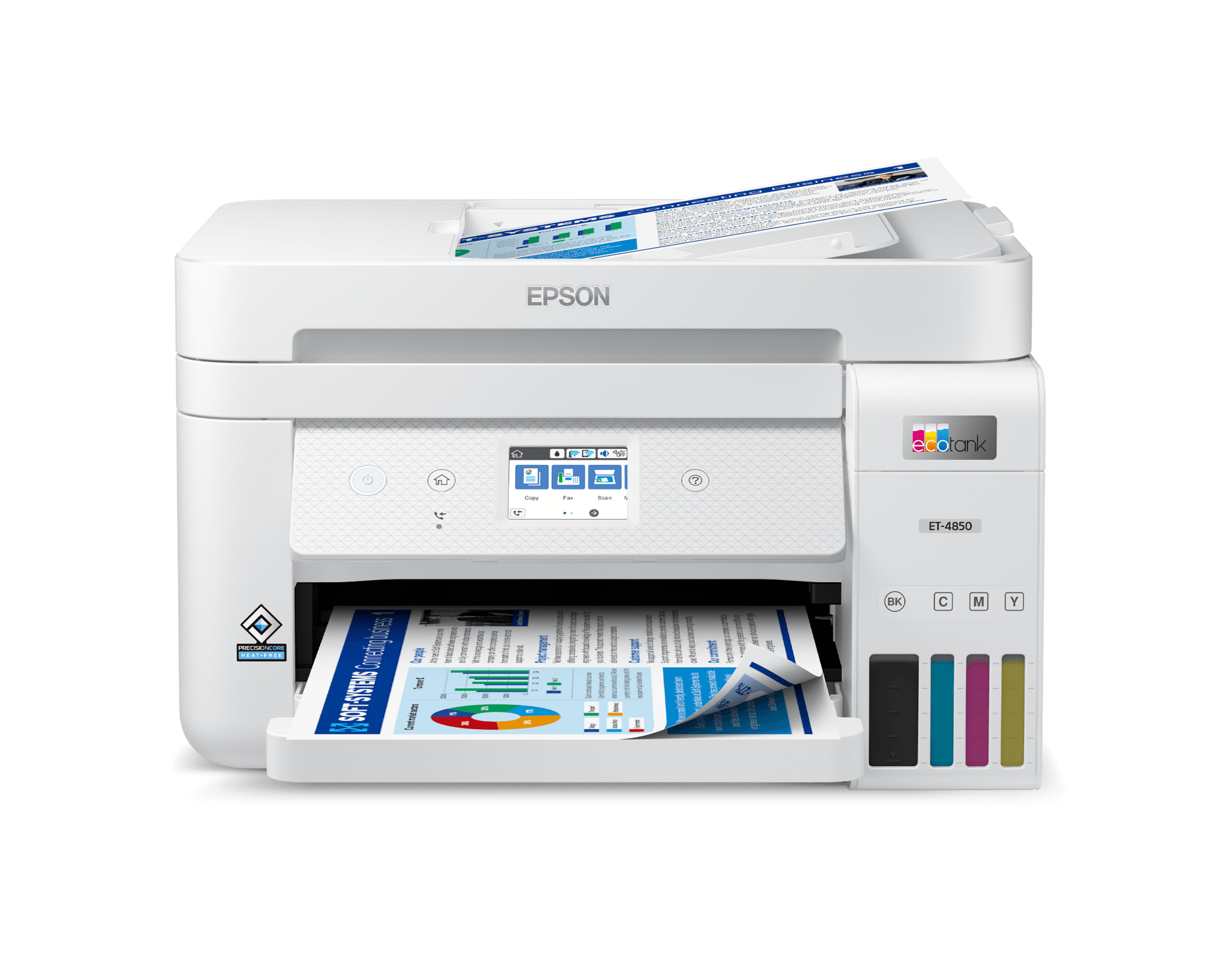 Epson EcoTank ET-2721 Printer with Tanks, Multifunctional 3-in-1:  Printer/Scanner/Copier, A4, Color Inkjet, Wifi Direct, Ink Kit Included,  Screen, Low Cost Per Page, Compact : : Electronics