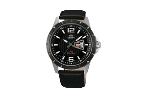 Orient: Cuarzo Sports Reloj, Cuero Correa - 43.0mm (UG1X002B)