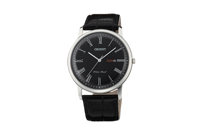 Reloj Orient hombre cuarzo esfera negra correa piel caucho 146-FUNG3006