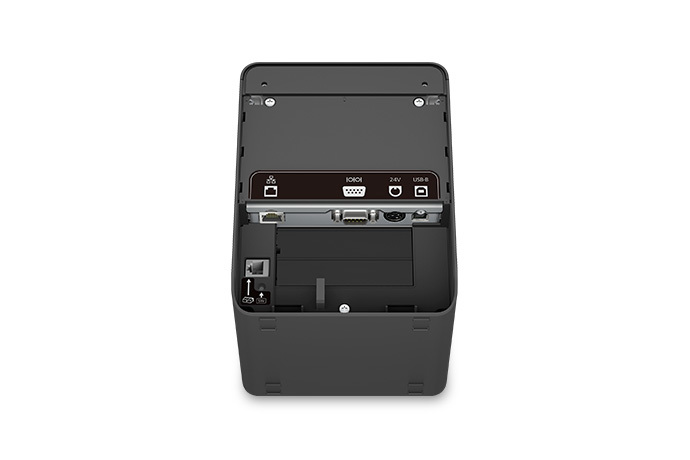 Epson TM-L100 (501): USB + Ethernet + Serial, Black, PS, EU, Liner-Free