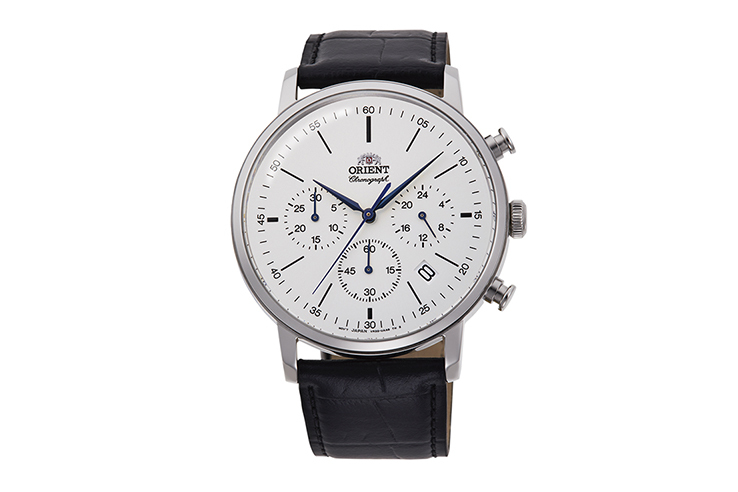 ORIENT: Quartz Classic Watch, Leather Strap - 42.4mm (RA-KV0405S)