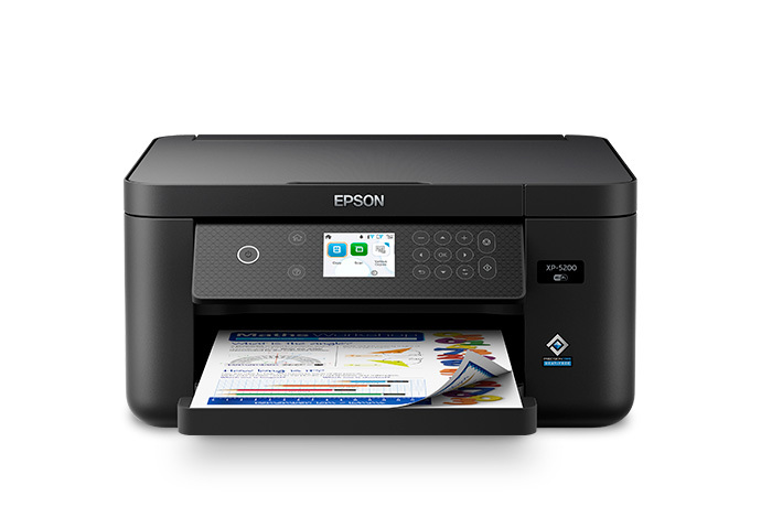  Epson Expression Home XP-5200 Impresora inalámbrica a color  todo en uno con escaneo, copia, impresión automática de 2 caras, fotos sin  bordes, bandeja de papel de 150 hojas y pantalla a