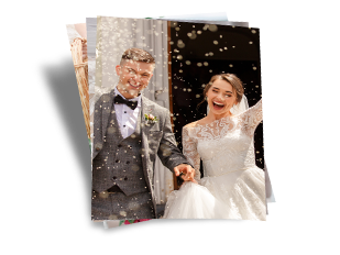 High-quality prints of a wedding photo