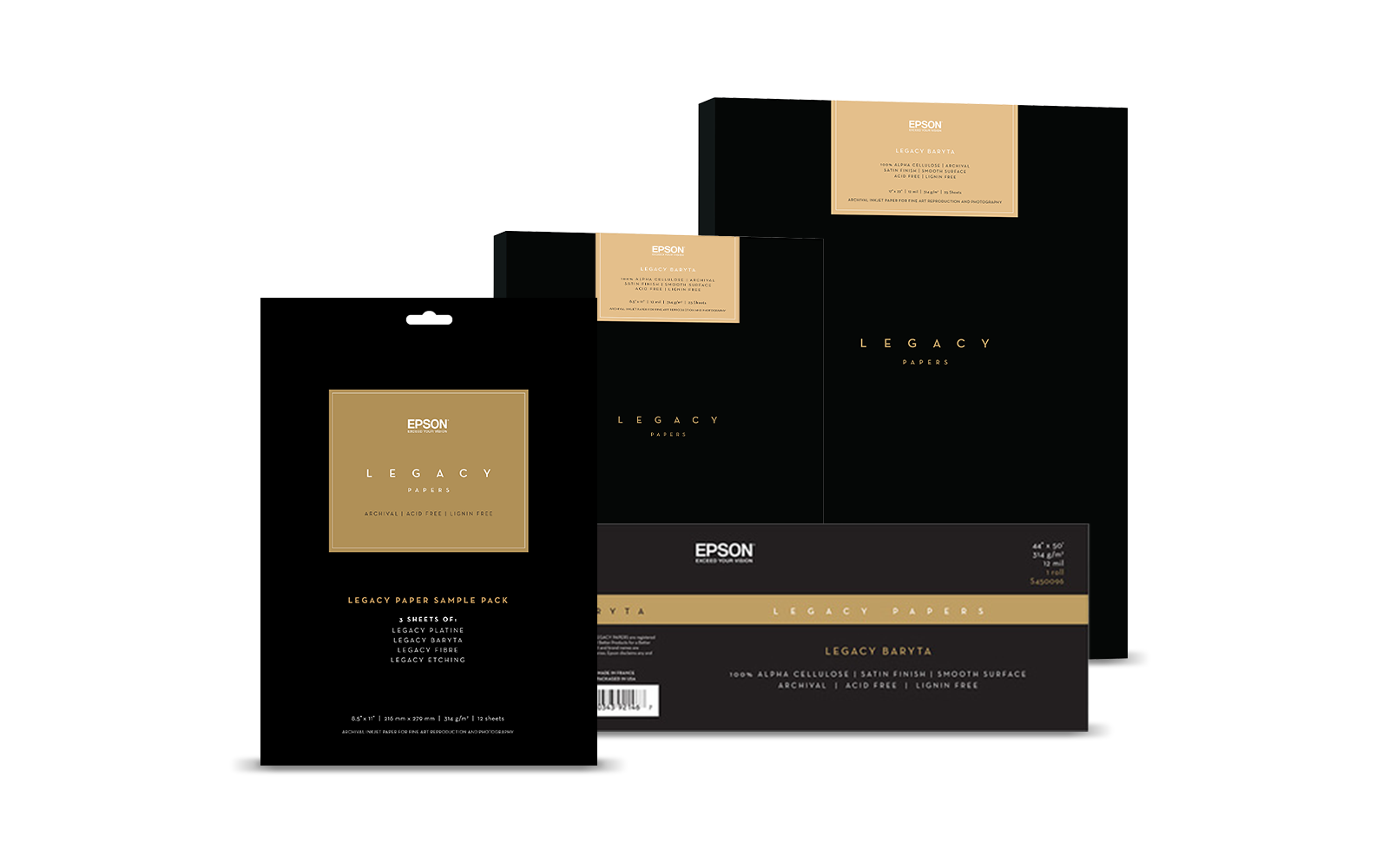 A collage of Epson legacy paper