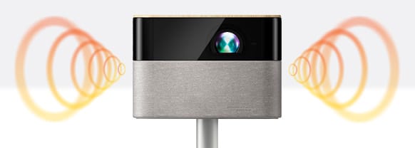 A simulated view of the sound output from the Lifestudio Flex's speakers
