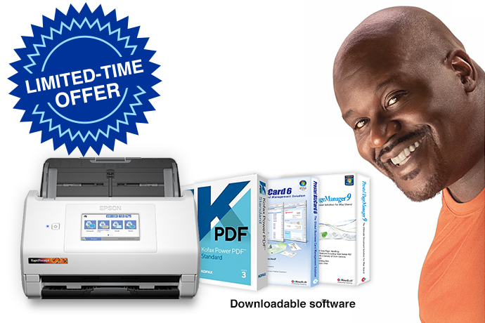 RapidReceipt desktop scanner with PC Mag Editor's Choice Award logo