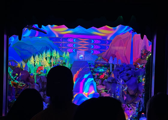 Epson projector at the Natural History Museum of Los Angeles County: Diorama Exhibits