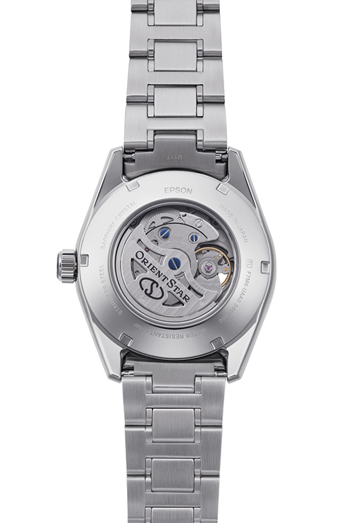 ORIENT STAR: Nowoczesny zegarek mechaniczny, metalowy pasek — 41,0 mm (RE-AY0005A)