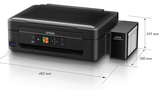C11CF47301, Impresora Multifuncional inalámbrica Epson EcoTank L495, Inyección de Tinta, Impresoras, Para el trabajo