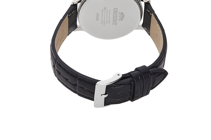 ORIENT: Quartz Contemporary Watch, Leather Strap - 39.0mm (RF-QD0005L)