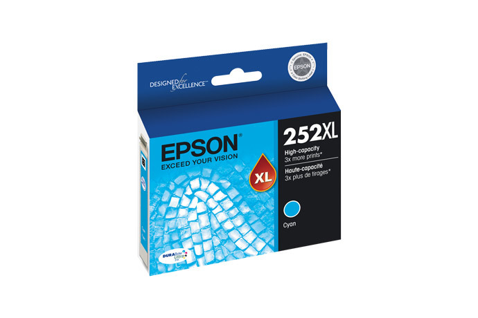 Epson 252XL, Cyan Ink Cartridge, High