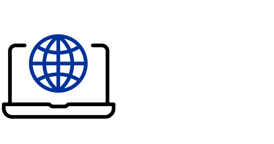 Software globe and laptop icon.