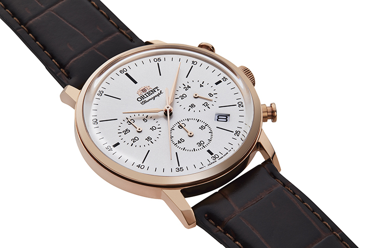 ORIENT: Quartz Classic Watch, Leather Strap - 42.4mm (RA-KV0403S)