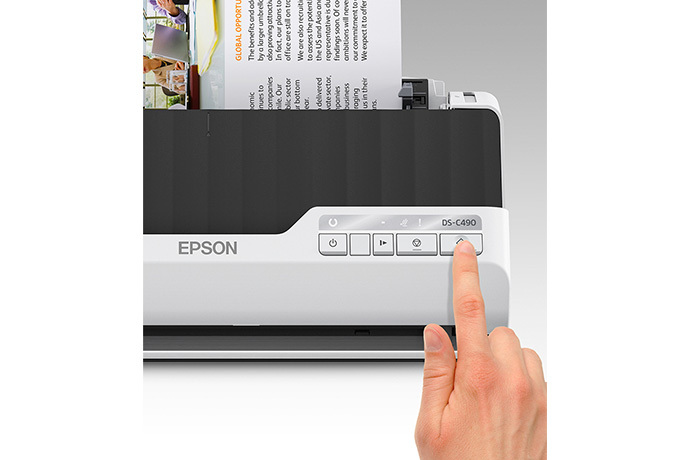 Epson DS-C490 Compact Desktop Document Scanner with Auto Document Feeder