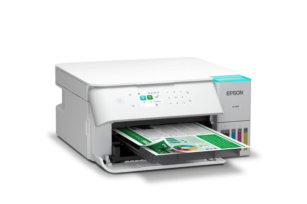 EcoTank ET-3930 Wireless All-in-One Color Supertank Printer – White