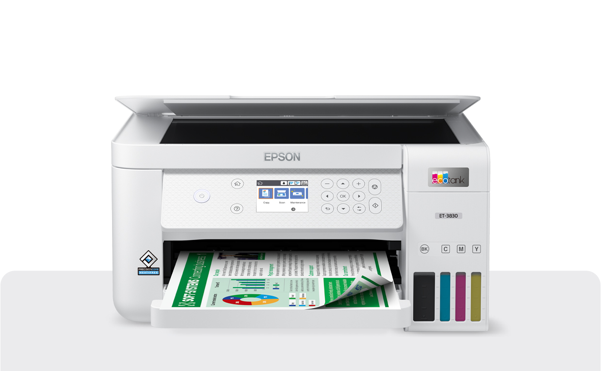 Epson Imprimante EcoTank ET-2821 avec réservoirs, Multifonction 3-en-1:  Imprimante/Scanner/Copieur, A4, Jet d'encre Couleur & Multipack 104  EcoTank