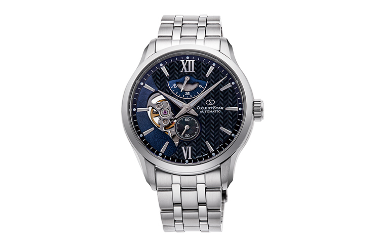 ORIENT STAR: Nowoczesny zegarek mechaniczny, metalowy pasek – 41,0 mm (RE-AV0B03B)