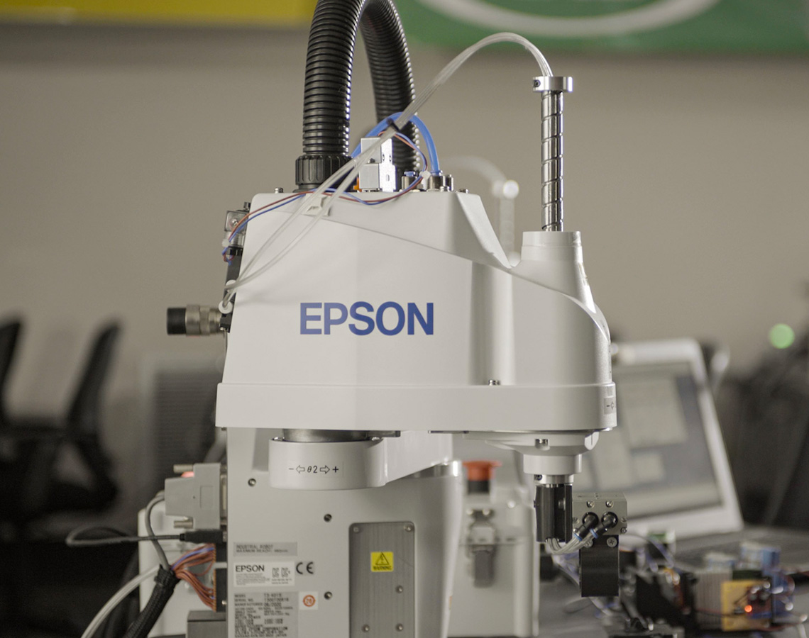 Epson robot in a classroom environment