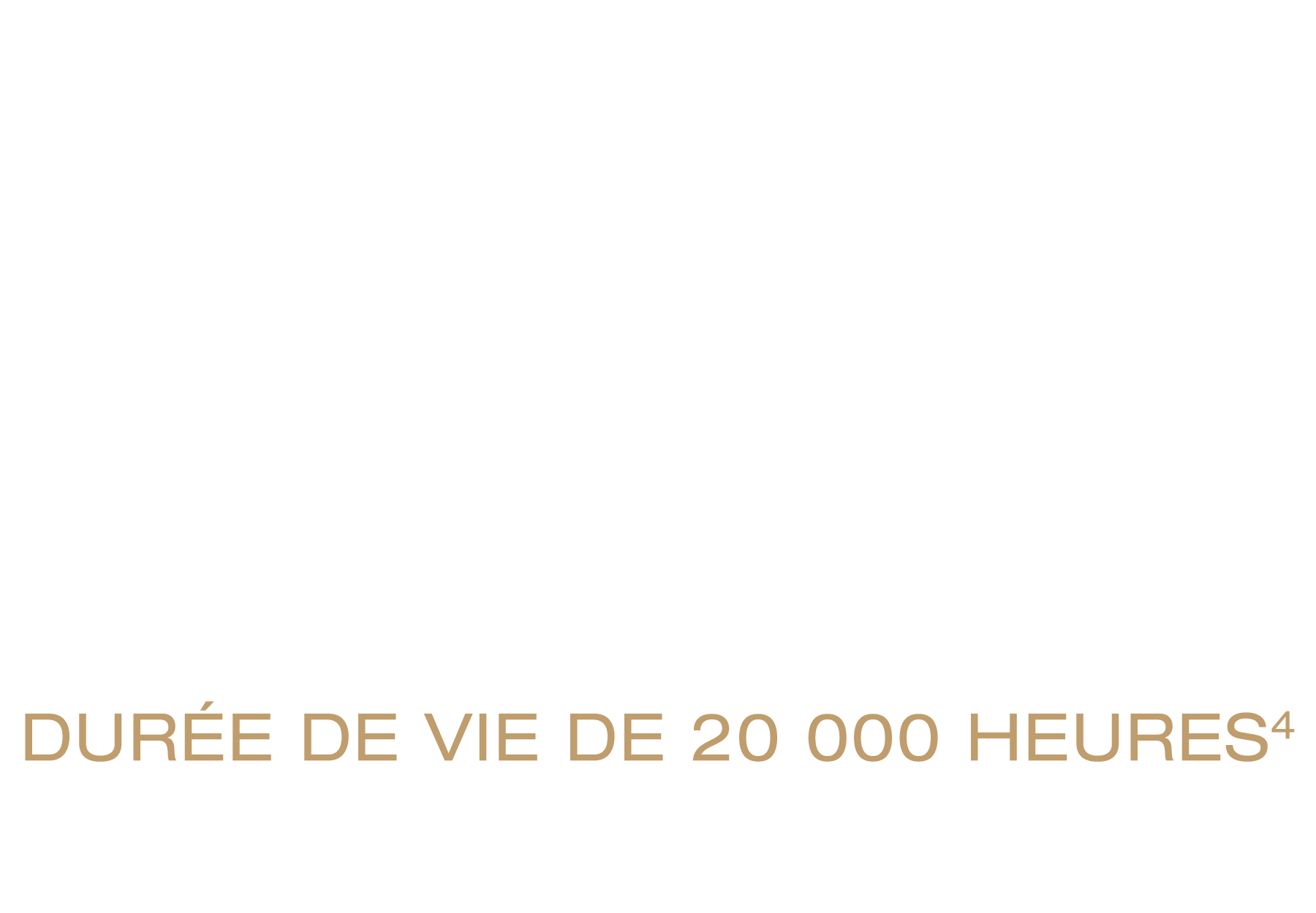SOURCE LUMINEUSE LASER À VÉRITABLES DIODES À MATRICES MULTIPLES, DURÉE DE VIE DE 20 000 HEURES⁴
