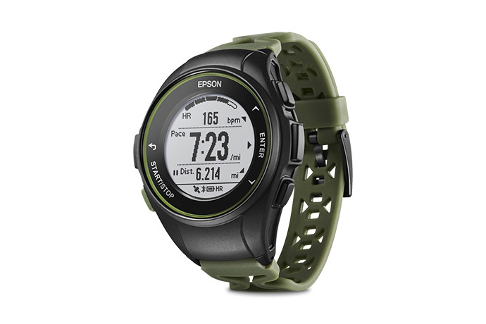 E11E222022 | ProSense 57 GPS Running Watch - Kale Green | GPS